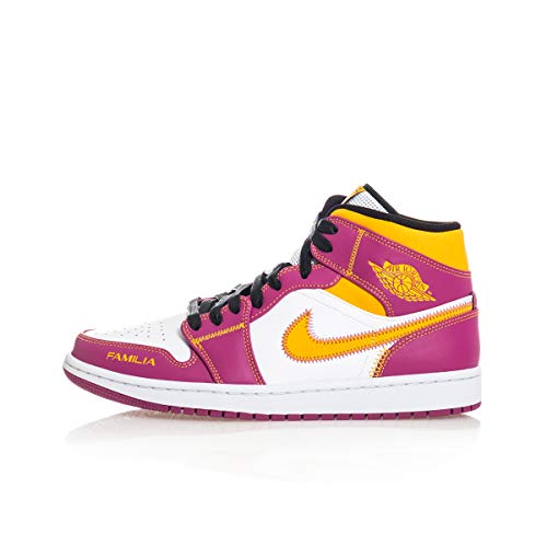 Nike Air Jordan 1 Mid DOD Herren-Sneaker Dc0350 Sneaker, Orange, Weiß, 9