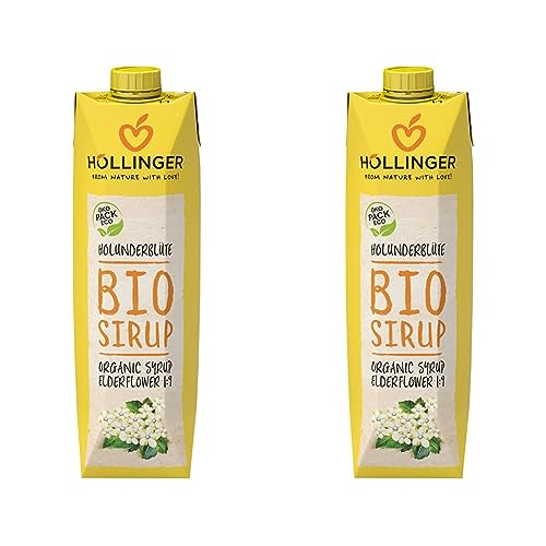 Höllinger sciroppo di sambuco biologico, 1000ml (Confezione da 2)