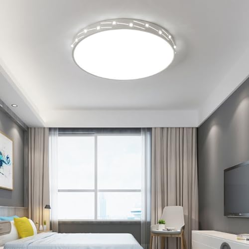 Plafonnier LED salon dimmable rond 50cm avec télécommande