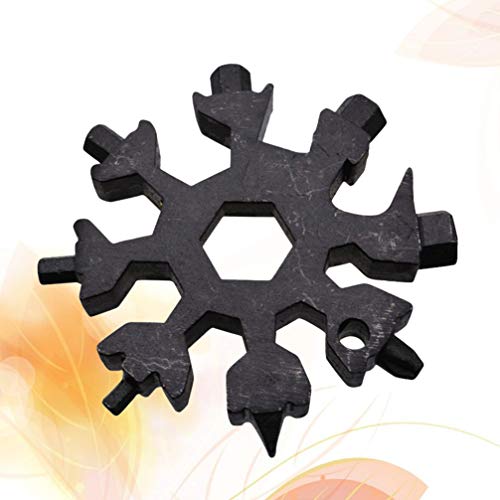 Abridor de garrafa de chave de fenda Yardwe Snowflake multiferramenta portátil externo floco de neve