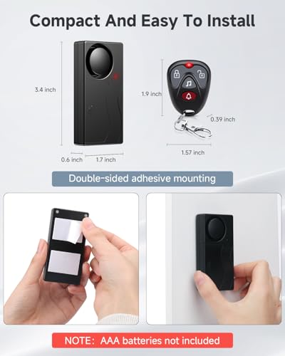 110dB Car Alarm System, Anti-Theft Vibration Alarm with 10 Levels Sensitivity Adjustable, Vehicle Anti-Theft Car Device, Wireless Remote Anti Theft Device for Motorcycle, E-Bike, Car, Truck, RV - Thumbnail 7