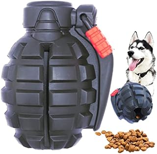 PET-FUN® Grenade  Safe Fun Durable Natural Rubber Dog Toy for Boredom, Tough Chew Toy & Treat Dispenser/Feeder, Strong Teething/Dental Cleaning Toy for Medium/Small/Puppy Dogs