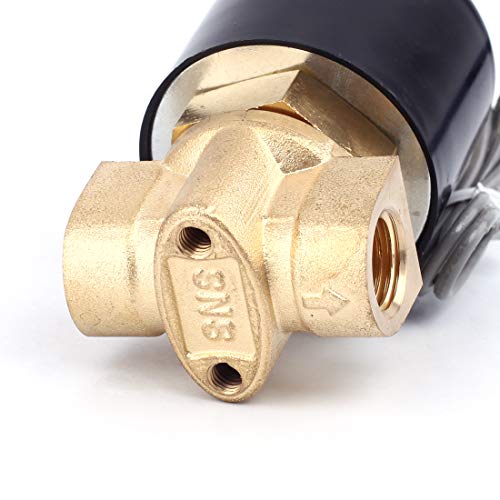 Sns Ac110V 1/4" Npt Brass Electric Solenoid Valve Normally Open Water, Air, Diesel 2Wk025-N08 #TOP4