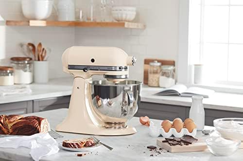 KitchenAid Artisan Series 5 Quart Tilt Head Stand Mixer with Pouring Shield KSM150PS, Almond Cream - 3