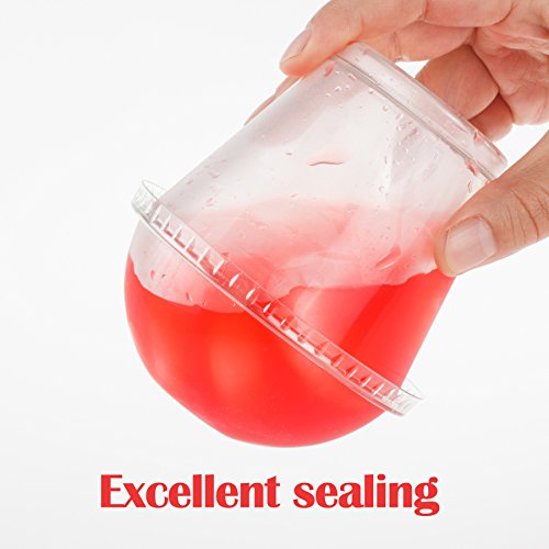 GOLDEN APPLE, 9oz-25sets. Clear Plastic Cups with no holes Dome lids, BPA Free