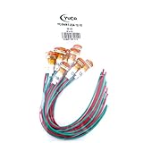 PACK OF 10 YuCo YC-9WRT-23A-12-10 AMBER LED 9MM MINIATURE INDICATOR PILOT LIGHT 12V AC/DC