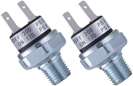 Air Pressure Switch 170-200 PSI Pressure Switch 1/4"-18 NPT DC 24V 12V Pressure Switch Air Compressor Pressure Switch 200PSI Pressure Switch Air Horn/Tank Pressure Switch