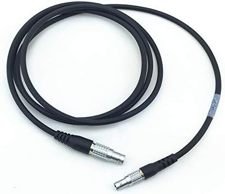 GEV52 1.8m Black Male-to-Male Optical Cable for Leica Total Station to GEB70/71 and GEB171 Batteries