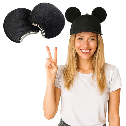 Magnetic Mouse Ears Attach to Any Hat Mouse Ears for Men Women Boys and Girls Mouse Ears Magnetic Ears for Caps