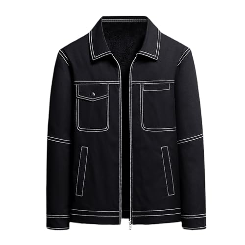 Veste en polaire pour homme | Veste chemise de mi-saison doublée à manches longues