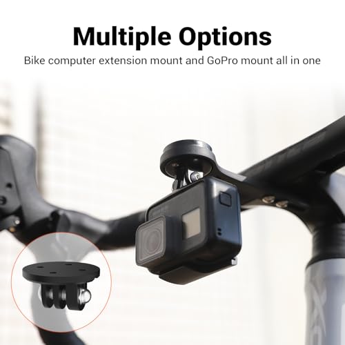 CooSpo Uchwyt na komputer rowerowy, uchwyt szybkozłączowy do Garmin, Wahoo, Bryton, Licznik rowerowy, kompatybilny z gopro, rozszerzony uchwyt na zewnętrzny komputer rowerowy