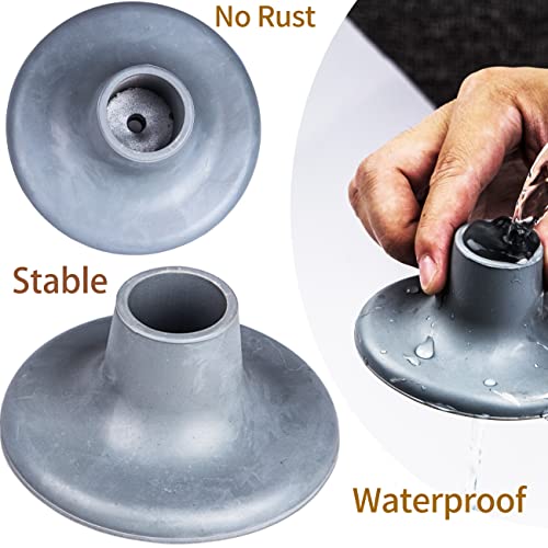 Replacement Feet For Assembly Toilet Safety Feet,Shower Chair Shower Stools And Transfer Bench For Elderly Disable With Upgrade Large Anti-Slip Mat, Metal Insert Reinforced(Grey, 1-1/8" I.d) #TOP3