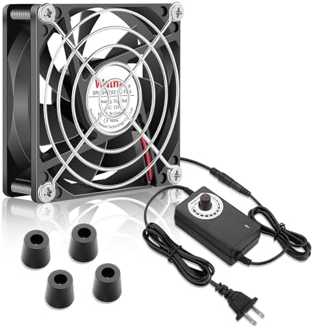 Wathai 80mm Small Computer Cooling Fan with AC Plug 110V 120V 220V 240V