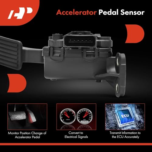 A-Premium Accelerator Pedal with Position Sensor Assembly Compatible with Chevrolet Colorado 2004-2009 & GMC Canyon 2004-2009 & Hummer H3, H3T & Isuzu i-280, i-290, i-350, i-370, Replace# 10376526 by A-Premium - Image 5