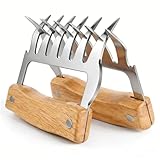 Meat Shredder Claws, Bear Claws Meat Shredder for Pulled Pork & Chicken, 304 Stainless Steel Meat Claws with Wooden Handles, BBQ Tool Gift