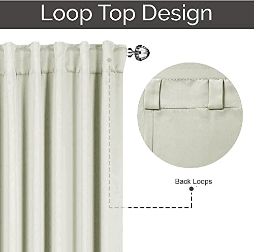 Image of LINENWALAS Cotton Back Tab / Apron Curtains Curtains For Door Set Of 2, Linen Textured Doors Curtains For Home Decor, Hangs Elegantly With Back Loops (4.5Ft X 8 Ft, Silver)