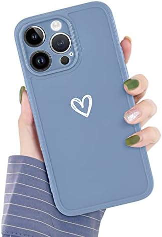 Newseego Compatible for iPhone 14 Case(6.1'') Girl Women Fashion Cute Heart Shape Simple Pattern iPhone 14 Silicone Case Shockproof Slim Light Soft TPU Back Cover Protective Case for iPhone 14-Purple