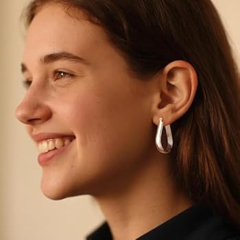 ALEXCRAFT Dikke vierkante oorbellen Zilver 925 Hangende