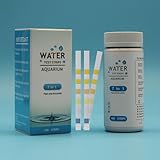 KINGYEENUO 7 in 1 Aquarium Test Kit, Aquarium Water Test Kit, Test Strips for Freshwater/Saltwater Aquarium, Fast & Accurate Water Testing Strips for Pond/Pool, 100 Strips