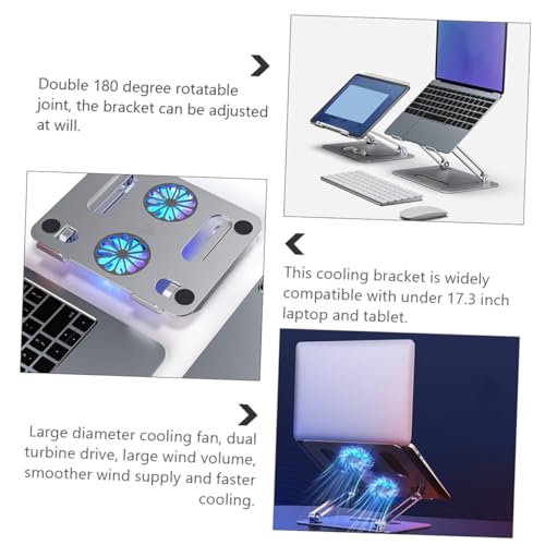 Base para Laptop con Doble Ventilador y Soporte de Aluminio miniatura 4