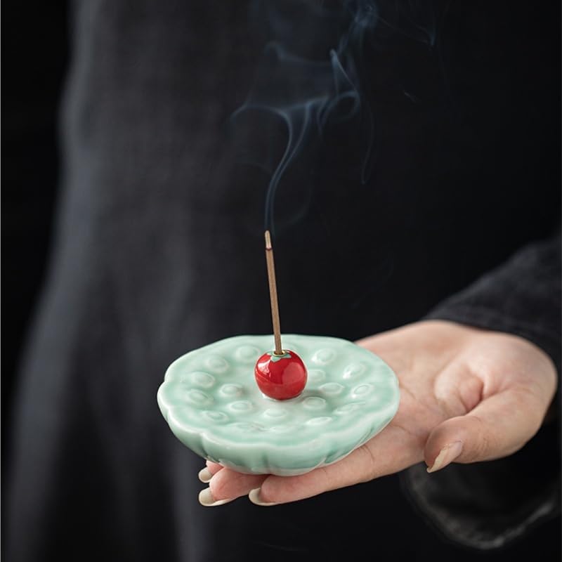 Incense Holder Creative Ceramic Incense Socket Household Incense Burner Ornaments Buddhist Temple Incense Burner Incense Cone Holder