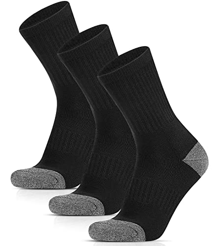 HIYATO 3 Paar Merino Wandersocken, 60% Merinowolle Thermosocken, Atmungsaktiv Wintersocken für Trekking, Outdoor und Sport