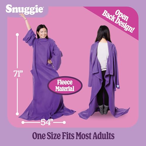Image of Snuggie The Original Wearable Blanket With Sleeves & Pockets | Cozy Oversized Throw for Adult Men & Women | One Size, 71x54