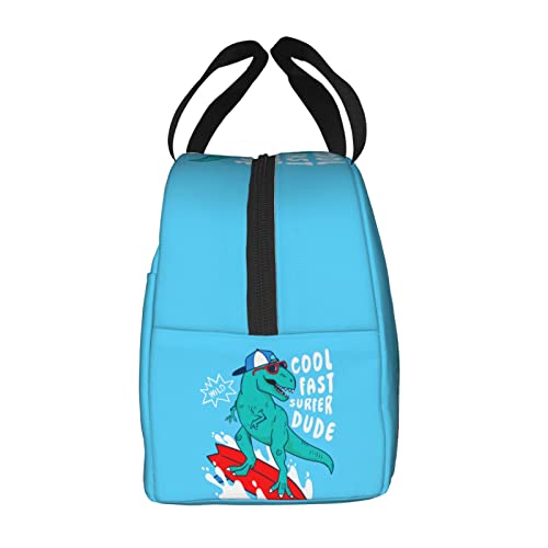 Lunch Box Kids Lunch Bag Toddler Lunch Box For Daycare Cute Lunch Bag Insulated Lunch Bag Cooler Kids Lunch Box For Boys Girls Teen Waterproof Bags For School Picnic Work, Dinosaur Blue #TOP2