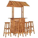 【Estructura resistente y robusta:】 Los marcos de madera del juego de comedor de jardín garantizan robustez y estabilidad.