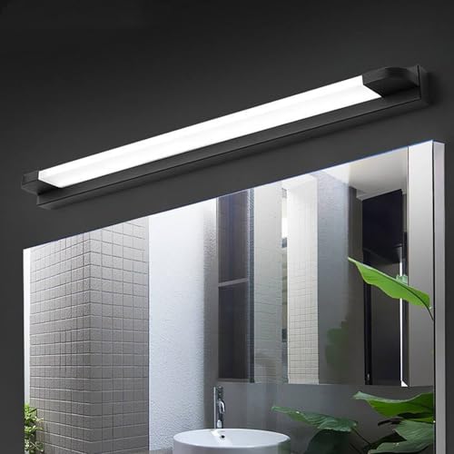 LED lámpara de espejo baño moderna y aplique de pared negro de 46cm 2