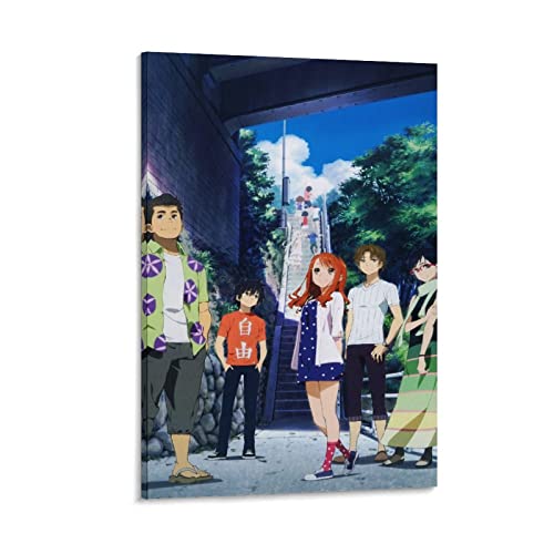 Anohana The Flower We Saw That Day Anime-Poster, Wandkunst für Wohnzimmer, Schlafzimmer, Büro, Heimdekoration, Büro, Wandkunst, Zuhause, Fitnessstudio, Poster, Leinwandbild, 60 x 90 cm Cover
