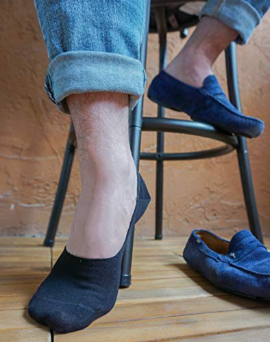Men Cotton No Show Socks – Soft, Breathable Dress Socks with Cotton Fibers (Pack of 3 or 6-pairs).3