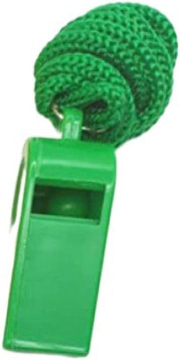 Plastic Sports Whistle Professional Whistle with Lanyard for Sports Football Basketball Referee Training Outdoor Survival Tool (Green)