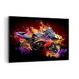 ARTTOR Lienzo Decorativo 120x80cm Moderno Horizontal Coches - 0177