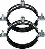 PEROMI 5 PCS Split Ring Pipe Hanger Heavy Duty Adjustable Pipe Bracket Clamp Wall Ceiling Mount Pipe