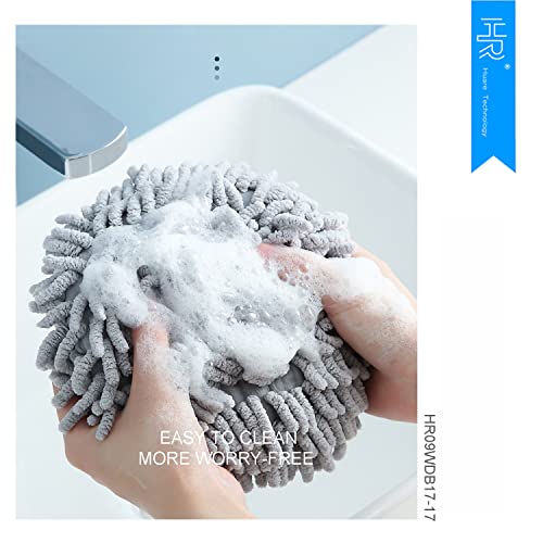 Hr Huare Technology Upgraded Chenille Hand Towels, Hanging Kitchen & Bathroom Fast Drying,No Peculiar Smell Stocking Stuffers For Family Member, 4Pack #TOP4