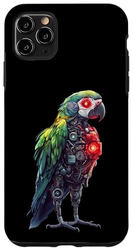 �ʔ����I�E�����{�b�g�������D�ƃT�C�{�[�O�I�E�����{�b�g Robot Parrot Lover Cyborg AI �X�}�z�P�[�X iPhone 11 Pro Max �p