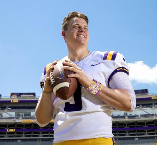 Game Day Stackable Bracelets Football College School Team Spirit Color Beaded Stack Stretch Bracelet Jewelry Football Mom Fans Accessories Gifts3