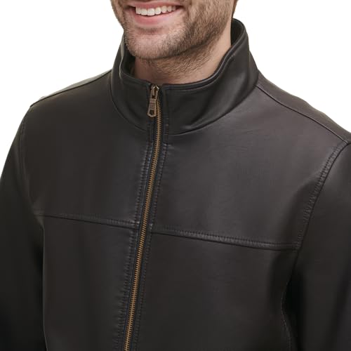 Image of Tommy Hilfiger Adaptive Men's Tommy Hilfiger Men's Smooth Lamb Touch Faux Leather Unfilled Bomber