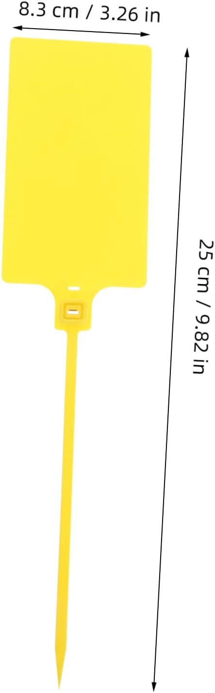 Healifty 100pcs Plastic Shipping Labeling Tags with Cable, 5.8x100mm Mixed Color Hanging Tags for Luggage and Inventory Packaging Random Color