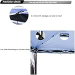 10x10 Filet de mousse pour Tente de Patio Canopy/Pop Up Tente, Double écran latéral de porte Installation facile Noir (seulement filet de mousse Pas de cadre) (Embedd 10x10)