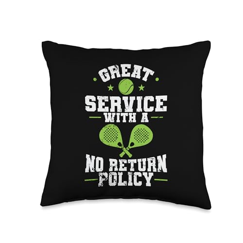 Great Service with a No Return Policy Padel Throw Pillow