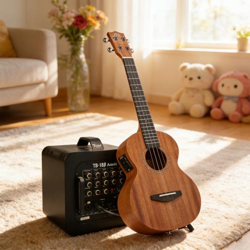 Image of TOM 26 Inch Electric Tenor Ukulele with Built-in EQ and Tuner
