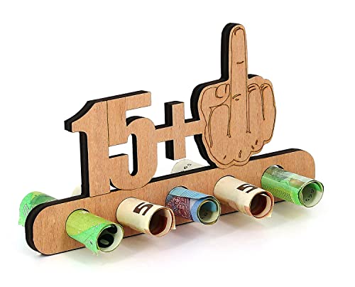 Giftota - Originelle Lustig 16. Geburtstag Geldgeschenk Holz - 15 + 1 - Geschenk zum 16.Geburtstag - Geburtstag Jubiläum - Geschenke aus Holz - Geschenke für Freunde, Familie Giftota - Originelle Lustig 16. Geburtstag Geldgeschenk Holz - 15 + 1 - Geschenk zum 16.Geburtstag - Geburtstag Jubiläum - Geschenke aus Holz - Geschenke für Freunde, Familie