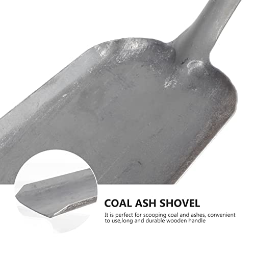 Cabilock Fireplace Shovel Long Wooden Handle Ash Coal Shovel Fireplace Scoop Ash Scoop Gardening Shovel Kitchen Tool #TOP7