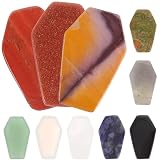 STOBAZA Piedras de Cristal Natural en Forma de Ataúd Delicadas 10 Tacto Suave y Seguro, Ideales para Equilibrar Energía para Manualidades y Decorar Oficinas