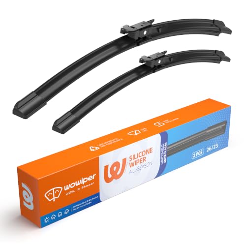 Image of Silicone Wiper Blades 26 inch + 23 inch Replacement Windshield Wiper Blades for Benz ML-Class 2012-2015 GLE-Class 2016-2017 GL-Class 2013-2016 OEM Quality Wipers for Front Windshield(Set of 2)