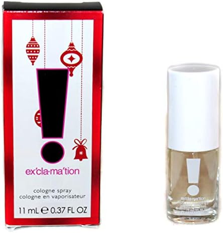 Coty (1) Bottle Exclamation Cologne Spray Fragrance for Women - Mini/Travel Size Spray Bottle - Holiday Edition Box - 0.37 fl oz