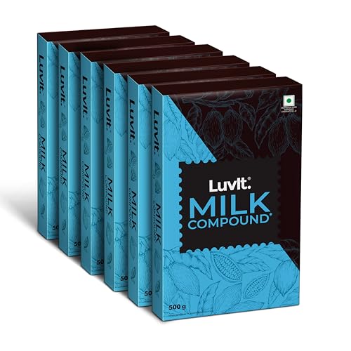 Image of LuvIt. Cocoa Crush - Milk Compound Bars | Perfect for Baking, Frosting, Chocolate Making | No Preservatives | Pack of 6-500g each