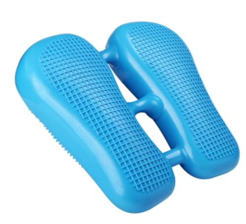 WOLKKAMエアステッパー、足踏みステッパー、エクササイズ、体幹トレーニング、静音、健康器具、有酸素運動、室内ダイエット器具、小型フィットネス器具、自宅トレーニング、エクササイズ、運動不足解消、コンパクト、軽量、ウォーキング、抵抗 (ブルー)